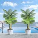 Artificial Plant 4ft Golden Cane Palm Tree UV Resistant 2 Pack JZL-4-2 Keeplush