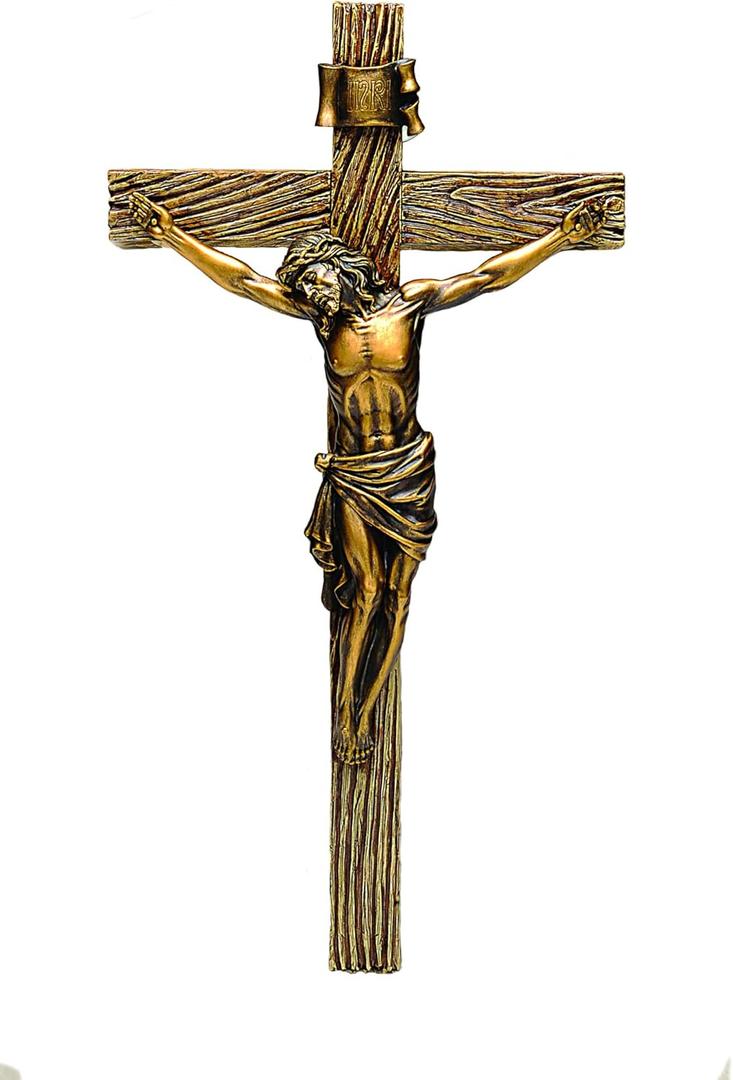 20" Crucifix in Antique Gold