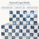 12"x8" Capiz Shells Decorative Storage Boxes with Lids, Set 2