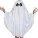 HOMELEX Kid Ghost Costume Boy Spooky Gown Girl Halloween White Dress Cosplay (Large)