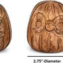 2 x Statues Mango Wood Statue Sculpture, Bookshelf Decor Accents, Set of 2 Use Ideal for Use in Living, Dining Room, Coffee Table Centerpiece (2.75'' X 2.75'' 2.75'')