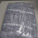 Estelar Textiler Blue Boho Farmhouse Curtains 72 Inches Long, Soft Linen Textured Embroidered Curtains for Living Room, Light Filtering Grommet Semi Sheer Drapes for Bedroom, 52Wx72L, 2 Panels (Blue/White Embroidery)