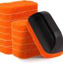 14-Piece Griddle Cleaning Kit for Blackstone and Camp Chef, Non-Scratch Scouring Pads for Cleaning Kitchen, Bathroom, Flat Top Grill Cleaning Kit with 13 Griddle Scrubber Pads with 1 Upgraded Handle