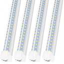 Led Shop Lights,Led Shop Lights 4FT 50W 6500K 7000LM Clear White,Shop Light 4FT 110V Linkable Integrated V-Shape for Shop Garage,Warehouse,Workbench and Workshop Commercial Bay Lighting(4-Pack)