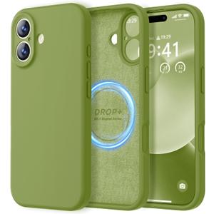 LOVE 3000 Designed for iPhone 17 Case, Premium Silicone [Compatible with Magsafe][Soft Anti-Scratch Microfiber Lining] Shockproof Protective Phone Case for Men Women 6.3", Cedar Green