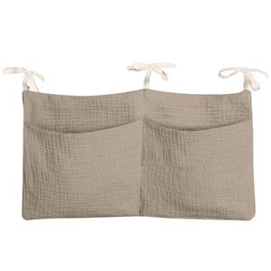 zonBroth Dormitory Bed-Bunk Organizing Bag Nappy-bags Organizer Bedside Hanging Bags Milk Bottle Bib-Storage Bag Crib Organizer Bag Baby Nappy-Bag cotton (khaki)