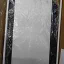 Vanity Bathroom Mirror, 24" x 36" Black Scalloped Mirror for Wall