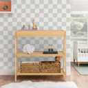 Delta Children Scout Changing Table, Natural, 35.25"W x 18.75"D x 34.7"H