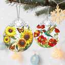 Sunflower Ornament, Stained Glass Christmas Decorations, Christmas Ornaments for Tree, Holiday Ornament, Gifts for Sunflower Lovers, Holiday Party Gifts, Gift Ideas & Xmas Gift