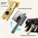 3 Pack Matte Black Passage Door Handles, Invisible Screws, Streamlined Closet Door Lever Handles, Hall Doors Handles Black, Matte Black Hallway Passage Door Handles