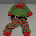 Mihachi Christmas Dog Pajamas, Pet Costume Elf Dog Costume Clothes , Soft Pet Pjs Winter Warm Jammies Dog Sweater, Stretchy Elf Clown Apparel for Puppy Christmas Party Supplies, Green S/M