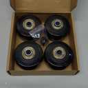 PU Caster Wheels 2.5" Durable Replacement Rollers for Laundry Carts, Hand Trucks & Cargo Elevators Smooth Rolling 4 Pack with 3/8" Axle Bearings