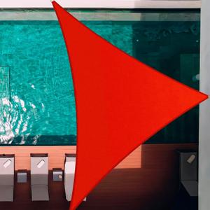 32' x 32' x 32' Rust Red Triangle Sun Shade Sail (ssET32) Sun Block Canopy Awning Commercial Grade 190 GSM Permeable UV Block for Outdoor Garden Backyard