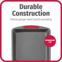 GoodCook MegaGrip Baking Pan with Silicone Grip Handles Square Non-Stick Heavy-Gauge Steel Cake Pan Baking Dish for Brownies Bread Cake Baked Goods & More, Dishwasher Safe, 8x8-Inch,