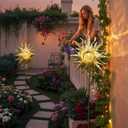 TAKE ME Sun Solar Lights Outdoor Waterproof Metal Garden Stakes for Patio Yard Walkway LawnPatio Mothers Gifts Mom Wife Grandma (Sun)