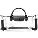 BOSTANTEN Clear Bag for Stadium Approved Small Crossbody Purse Handbags for Concerts Sports Events Black
