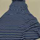 Verdusa Women's Casual Dresses 2025 Sleeveless Striped Mini Dress High Waisted A Line Bodycon Dresses M Blue