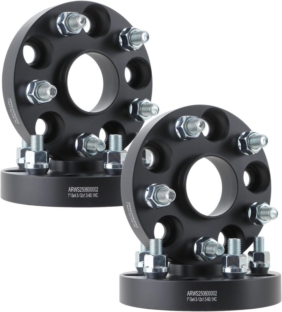 VibeUp 5x4.5 Wheel Spacers, 1" Hub Centric Wheel Spacer Adapters with M12x1.5 Studs 60.1mm Hub Bore, 4pcs Fit for Camry, RX350, Avalon, ES350, IS2