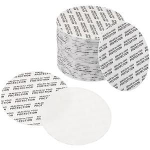 PATIKIL 53mm/2.1inch Pressure Sensitive Seal, 500 Pack Adhesive PS Foam Lid Cap Liners Resistant Tamper for Plastic Glass Jar Bottle Cap Seals