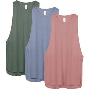 icyzone womens Soft (Large, Dusty Pink/Country Blue/Smoke Pine)