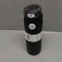 Ello Cooper 22oz Stainless Steel Water Bottle with Straw and Carry Handle, Double Walled and Vacuum Insulated Metal, Leak Proof Locking Lid with Soft Silicone Spout, Reusable, BPA Free, Black