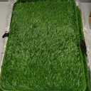 Dog Grass Pad with Tray, Grass Pad for Dogs Potty 23.4" X 15.6", Stainless Steel Tray & Grate, 2 Pcs Replacement Artificial Grass Mats & 2 Pee Pads, Portable Dog Toilet for Indoor and Outdoor Use