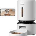PETLIBRO Automatic Cat Feeder with Camera, 1080P HD Video with Night Vision, 5G WiFi Pet Feeder with 2-Way Audio, Low Food & Blockage Sensor, Motion & Sound Alerts for Cat & Dog Single Tray (White)