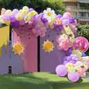 Princess Birthday Party Decorations Supplies Long Hair Princess Balloons Arch Garland Kit - 144pcs Long Hair Princess Balloon for Girl Birthday Party Supplies (purple)