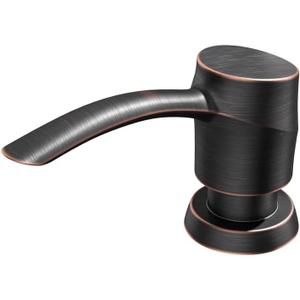 SAMODRA Kitchen Sink Soap Dispenser,Lotion Dispenser,ABS Dispenser Built-in Pump Oil Rubbed Bronze Head with 11 oz PET Bottle, Refill from Top