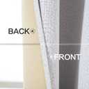 MIULEE Linen Texture Curtains for Bedroom Solid 100% Blackout Thermal Insulated Grayish White Curtains Grommet Room Darkening Curtains/Drapes for Living Room Nursery 52x96 Inch (2 Panels)
