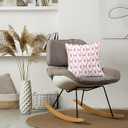 Coquette Pink Bow Floral Pillow Covers 18x18, Coquette Preppy Girly Room Decor, Aesthetic Pink Ribbon Bow Flower Decorative Throw Pillow Covers for Girls Bedroom Dorm