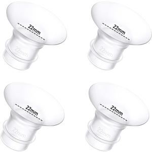 4Pcs Breast Pump Flange Insert 22mm Compatible with Momcozy/Spectra/Medela/eufy/Elvie/Lansinoh/Paruu P10 Breast Pump, Fit for Momcozy M5/M9/M6/V2 Pro/V2 pro/S12 Pro/eufy E10 S1 S1 Pro, 24mm Flange