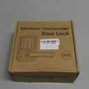 HIDALIFE Keyless Entry Door Lock with Keypad and Handle for Front Doors, Touchscreen Electronic Door Lock, Anti-peep Password, Auto-Locking, Matte Black