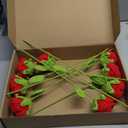 Crochet Flowers, DIY Crochet Roses Bouquet, Finished Handmade Flowers, Artificial Flowers, Knitted Red Roses for Mother, Wife, Friend (8, Red)