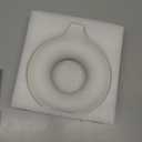 Cream White Donut Vase 9 Inch Hollow Ceramic Vase for Flowers Pampas Grass Home Decor, Modern Minimalist Boho Style Decorative Circle Vase for Living Room, Dining Tabletop, Office, Farmhouse