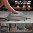 4 x 3.5 Inch Fine Mesh Strainer with Handle and Scoop  Stainless Steel Mini Sieve for Tea, Coffee, Flour, Juice, Matcha, Egg, Cocktail, Baking  Rustproof Kitchen Filter Tool