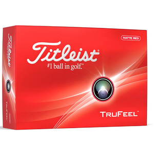 Titleist TruFeel Golf Balls, Matte Red (One Dozen)