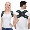 OFISKY Posture Corrector for Women and Men,Adjustable Upper Back Brace, Breathable Back Support straightener, Providing Pain Relief from Lumbar, Neck, Shoulder, and Clavicle -Back M