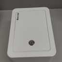 Marcree 0.23 Cubic Safe Box for Kids, Security Safe Steel Construction with Key Lock, Home Safes with Rounded Design for Child Protection, Lock Box for Home, 6.69 x 9.06 x 6.69 Inches, White