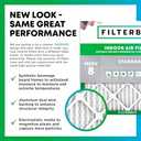Filterbuy 12x24x2 Air Filter MERV 8 Dust Defense (4-Pack), Pleated HVAC AC Furnace Air Filters Replacement (Actual Size: 11.38 x 23.38 x 1.75 Inches)