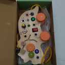 2-in-1 Busy Board & Pull Toy for Toddlers 1-3: Dinosaur Light Up Busy Board, Educational Learning Toys Wooden Multi-Sensory Boards with 4 Movable Wheels, Montessori Toys for 1 2 3 Year Old (Yellow)