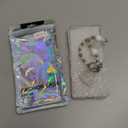 for Samsung Galaxy Z Flip 7 Case Cute Love Heart Girly Design,Flip7 Phone Case Bling Glitter Pearl Back Soft Silicone Bumper with Bead Phone Strap for Samsung Z Flip 7 White