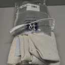 DriftAway Double Layer Linen Blackout Tie Up Curtains Thermal Insulated Fully Lined Balloon Roman Shade Bathroom Window Adjustable Rod Pocket for Small Window 45 Inch by 63 Inch Light Linen