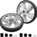 HQPASFY 490-324-0002 Rear Wheels 12 Inch Rear Wheels 12x1.75" Plastic Wheel Compatible with Craftsman Lawn Mower, 2 Pack