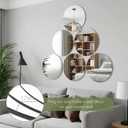 36 Pcs 12 Round Mirrors for Centerpieces for Tables, Round Mirrors Trays Plates for Centerpieces, Wedding Decorations, Baby Shower Party, Christmas Decorations, 2mm