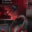 Wireless Gaming Headsets for PS5, PS4, Mac, Switch, PC, Computer - 2.4GHz & Bluetooth 5.2 Gamer Gaming Headphones Wireless, ENC Noise-Canceling Mic, 50MM Drivers, Red