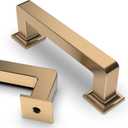 Asidrama 10 Pack 3 Inch(76mm) Champagne Bronze Kitchen Cabinet Handles, Brushed Brass Cabinet Pulls Gold Kitchen Cabinet Hardware Cupboard Handles Drawer Pulls