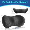 Lumbar Support Pillow for Office Chair Car Lumbar Pillow,Memory Foam Back Cushion with Breathable 3D Mesh Lumbar Support Orthopedic Backrest for Lower Back Pain Relief Ergonomic, LowerBackSupportBlack