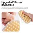 2 x Soft 3-in-1 Silisone Spray Brush, Upgraded for Shedding, Cleaning and Spa Massage, Hair Removal, Best Water Steam Brush for indoor Long or Short Haired Cat and Dog (Purple)