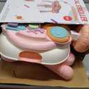 QDRAGON 3 in 1 Baby Walker and Activity Center for Girl, Learning to Walk, Sit to Stand, Early Educational Push Toys with Music Panel for Infant Toddler 12+ Months Pink